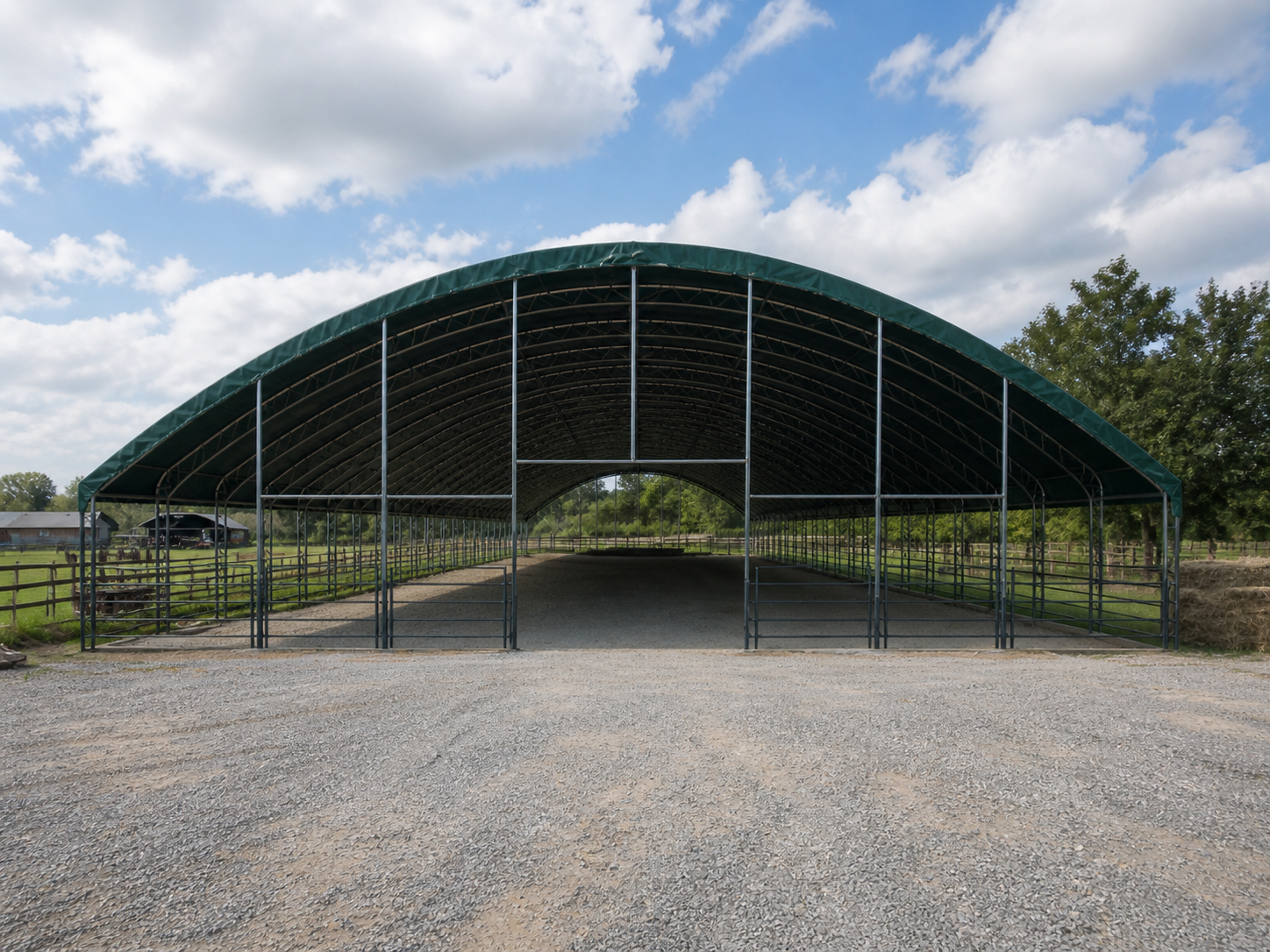 Reitplatzüberdachung 20 × 60 × 6,5 m