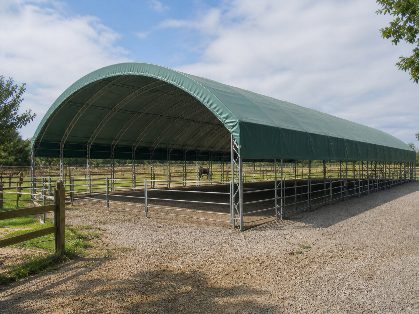 Reitplatzüberdachung 20 × 80 × 6,5 m
