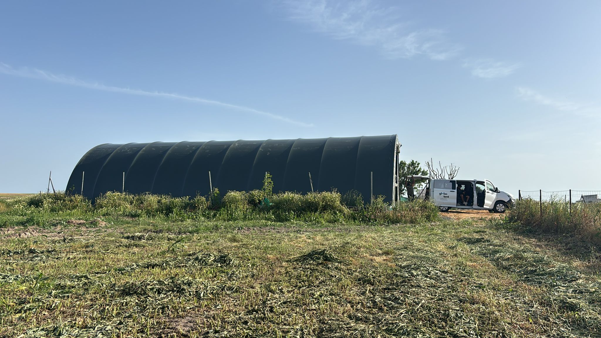 Rundbogenhalle 12,20 × 15 × 6,10 m Ansicht 3