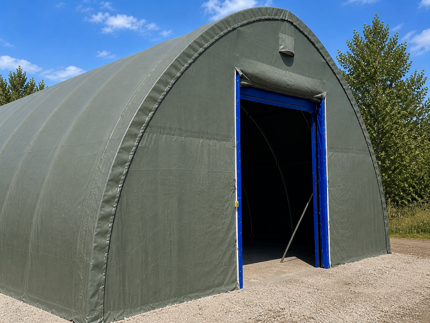 Rundbogenhalle 12,20 × 18 × 6,10 m Ansicht 5