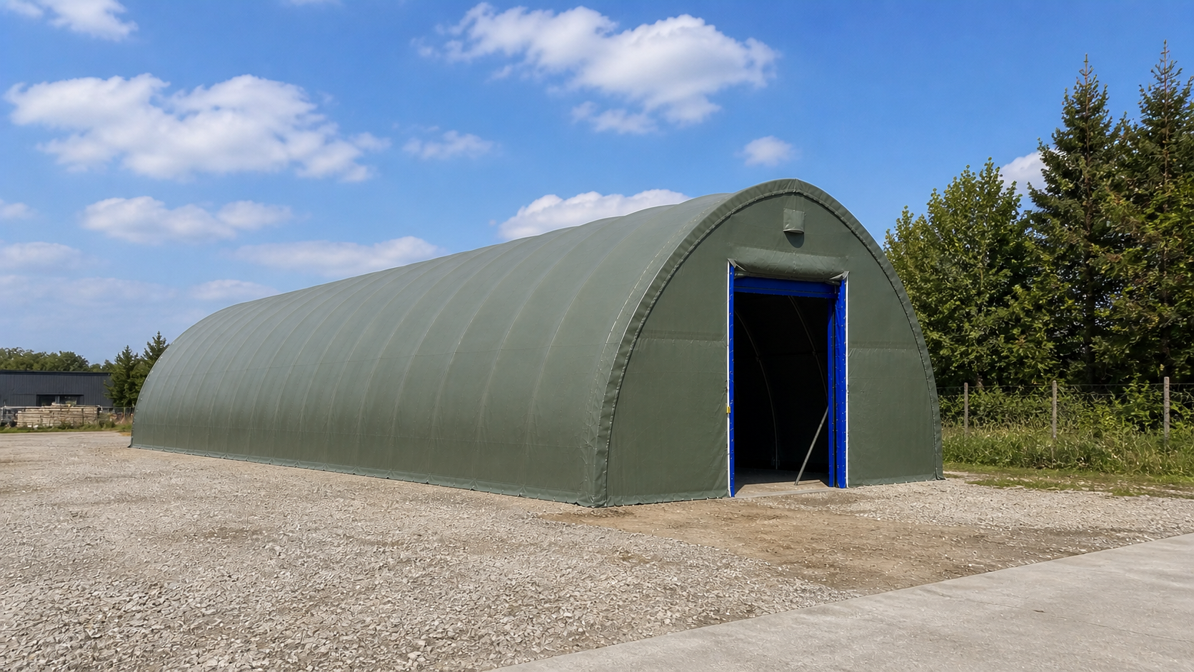 Rundbogenhalle 12,20 × 30 × 6,10 m Ansicht 5