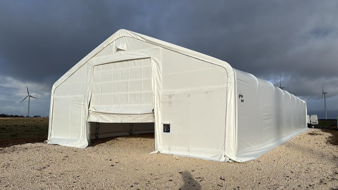 Satteldachhalle 10 × 21,35 × 5,20 m Ansicht 2