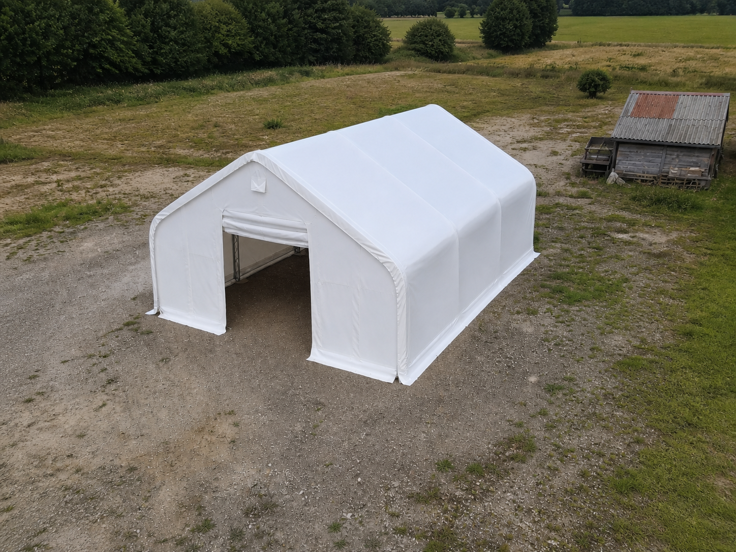 Satteldachhalle 12,20 × 15 × 6,40 m Ansicht 2