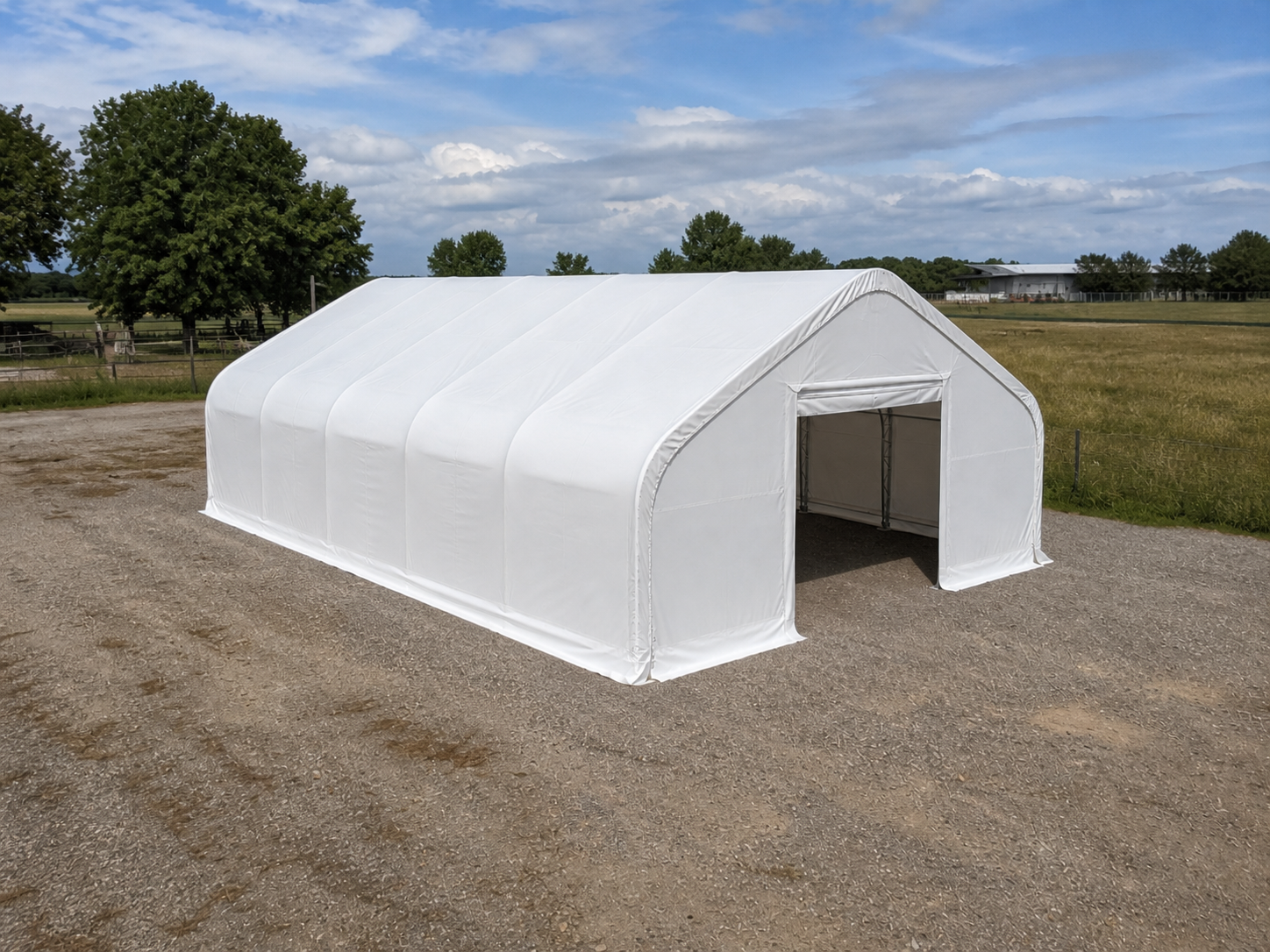 Satteldachhalle 12,20 × 18 × 6,40 m Ansicht 2