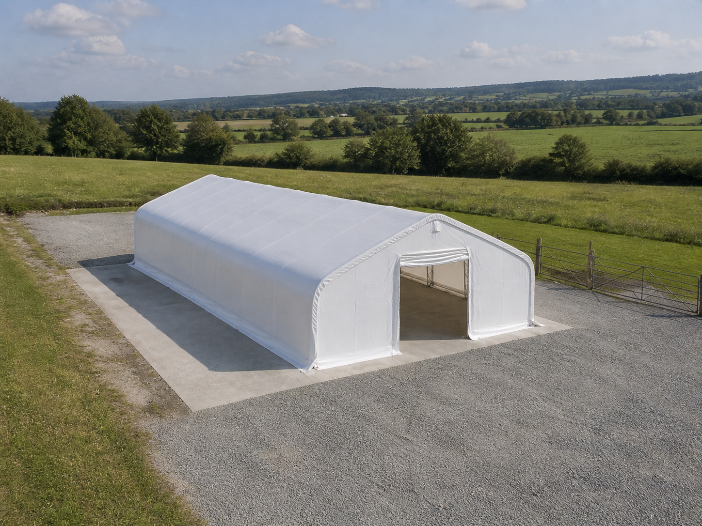 Satteldachhalle 12,20 × 24 × 6,40 m Ansicht 2