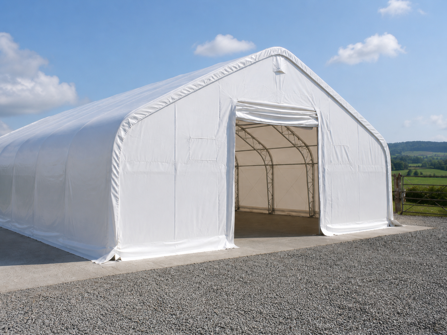 Satteldachhalle 12,20 × 24 × 6,40 m Ansicht 3