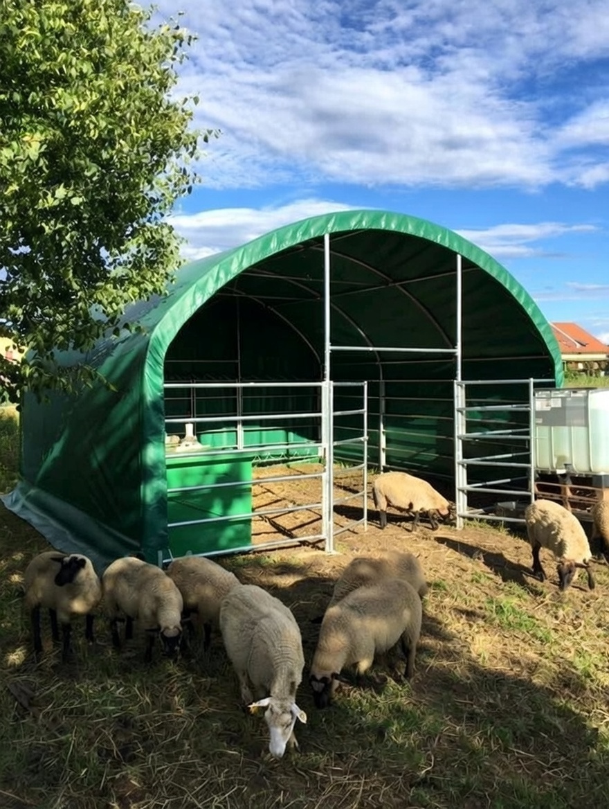 Weidezelt 4 × 4 × 3,54 m Ansicht 2