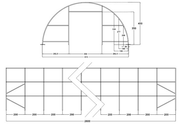 Arched Shelter 26x9,15x4,50